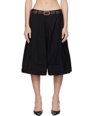 HODAKOVA Upside Down Wide Trouser ショートパンツ - ブラック