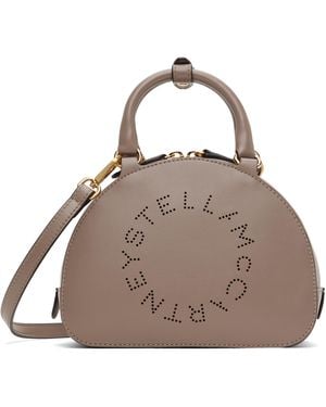 Stella McCartney トープ ロゴ トップハンドル クロスボディバッグ - ブラウン