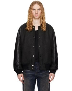 Acne Studios Wool Leather Bomber Jacket for Men Lyst