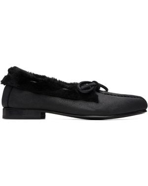 Hereu Tilla Shearling Loafers - Black