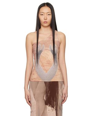 ELLISS Débardeur brun et gris à image exclusif à ssense - Multicolore