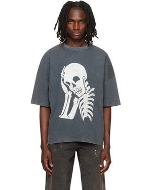 Palm Angels Skull Loose T-Shirt - Blue