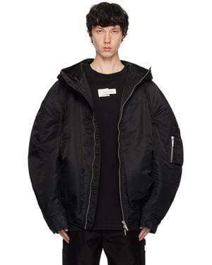 Feng Chen Wang Oversized Nylon Jacket - Black