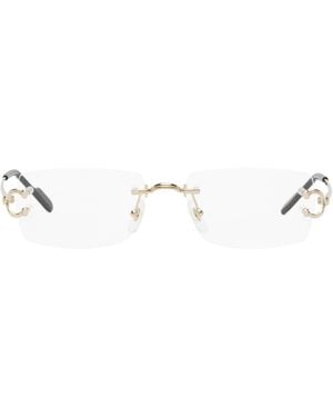 Cartier ゴールド 'Signature C De メガネ - ブラック