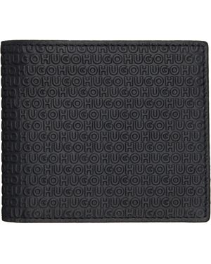 HUGO Embossed Logo Wallet - Black