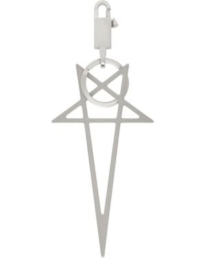 Rick Owens Big Pentagram Keychain - Metallic