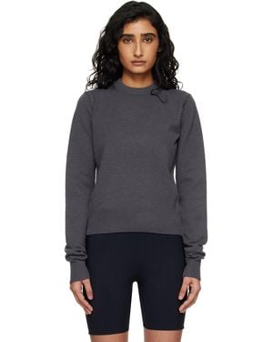 Skims 'Sweater Knits' Ribbed Long Sleeve Fitted Jumper - Black