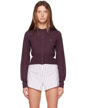 Vivienne Westwood Bea Cropped Cardigan - Purple