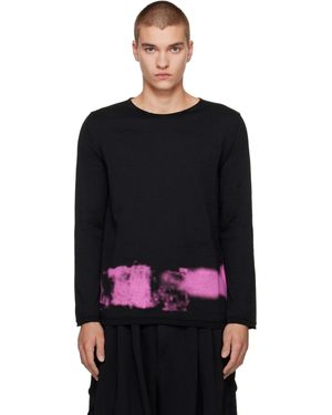 COMME DES GARÇON BLACK Polyester 12G Spray Print T-Shirt - Black