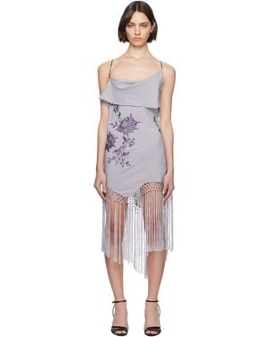Conner Ives Robe Courte Mauve À Châle De Piano - Noir
