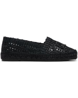 Weekend by Maxmara Raffia-Effect Espadrilles - Black