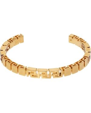 Versace Greca Cuff Bracelet - Black