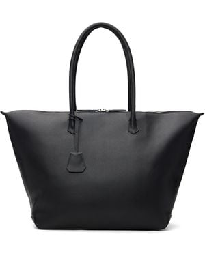 Tonywack Grain Leather Large Weekender Bag - Black