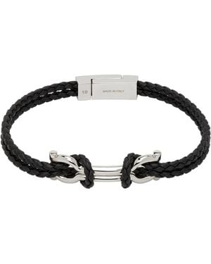 Ferragamo Double Gancini Bracelet - Black