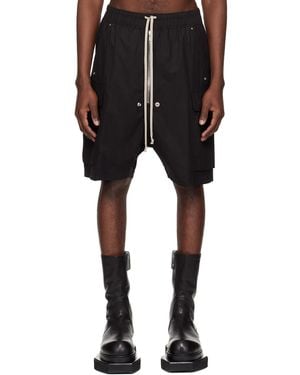 Rick Owens Temple Cargobela Shorts - Black