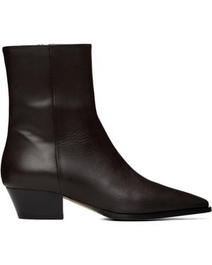 Aeyde Bottes De Cowboy Baba Brunes À Bout Pointu - Marron