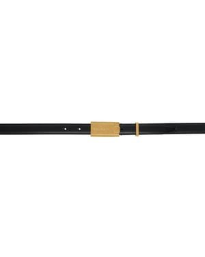 Balmain Calfskin Plaque Belt - Black