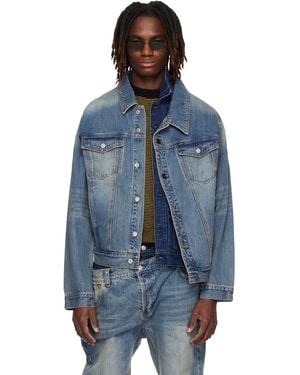 ANDERSSON BELL Asymmetric Layered Denim Jacket - Blue