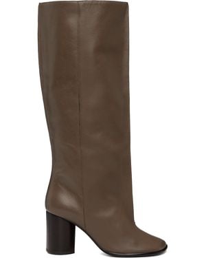 Lemaire Taupe Crease Sleeve Tall Boots - Brown