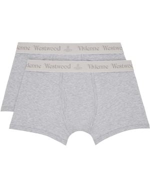 Vivienne Westwood Two-Pack Cotton Boxer Briefs - Grey