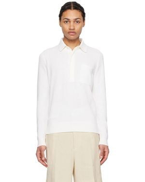 ZEGNA Zega オフホワイト ニットポロシャツ - マルチカラー
