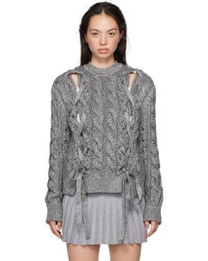 Pushbutton Knit Jumper - Black