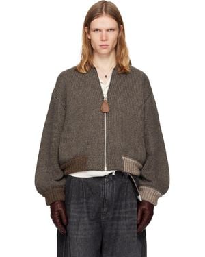 Magliano Knitted Bomberone Bomber Jacket - Black