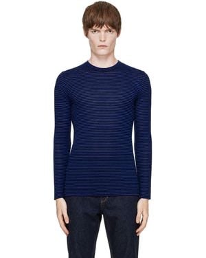 Isabel Marant Leighton Linen Long Sleeve T-Shirt - Blue