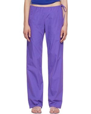 Brooke Callahan Tie Lounge Pants - Purple