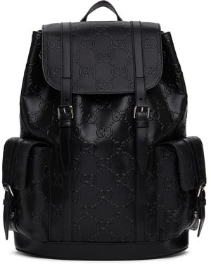Gucci GG Embossed Backpack - Black