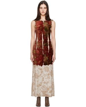 Maison Margiela Tapestry Maxi Dress - Brown