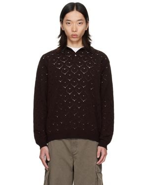 vowels Eyelet Polo - Black