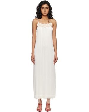 Jil Sander Off- Cotton Double Spaghetti Straps Maxi Dress - Black
