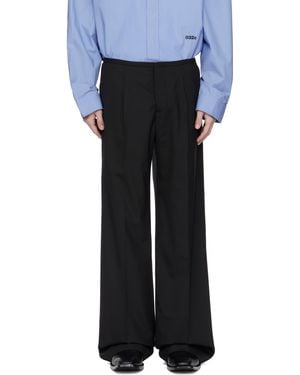 032c Office Attire' Wide Leg Suit Trousers - Black