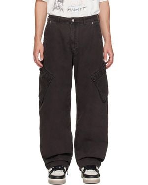 Represent Canvas Cargo Trousers - Black