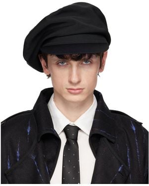 Yohji Yamamoto Gabardine Darts Casquette Cap - Black