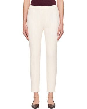 Pleats Please Issey Miyake Off- Monthly Colours August Trousers - Natural