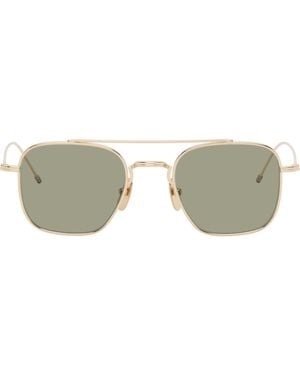 Thom Browne Titanium Squared Aviator Sunglasses - Black