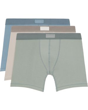 Skims Ensemble De Trois Boxers Multicolore À Entrejambe De 12,5 Cm - Bleu