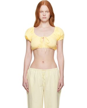 GUIZIO Ravello Gingham Top - Orange