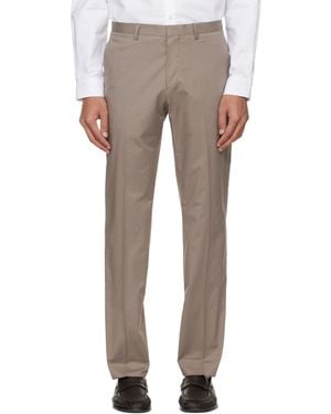 HUGO Taupe Extra Slim Fit Trousers - Grey