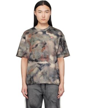 DIESEL Heavy Cotton Camo Print T-Shirt - Black