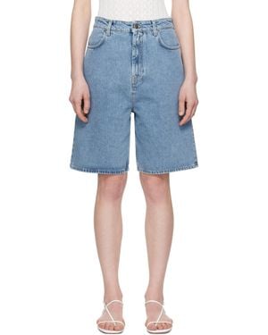 Loulou de Saison Isu Denim Shorts - Blue