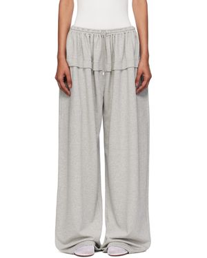 Alaïa Peplum Lounge Pants - Black