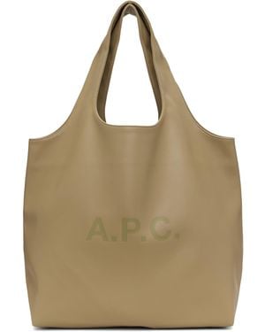 A.P.C. Khaki Ninon Tote - Natural