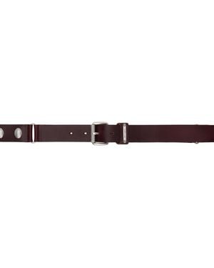 Our Legacy Burgundy Gadget Belt - Black