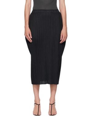Pleats Please Issey Miyake Mid-May Lamp Shade Midi Skirt - Black