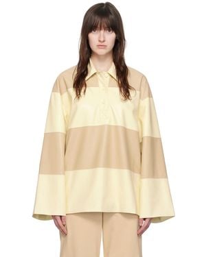 Nanushka Betta Vegan Leather Polo - Natural
