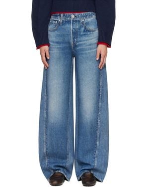 Rag & Bone Pantalon Mallow Bleu En Miramar