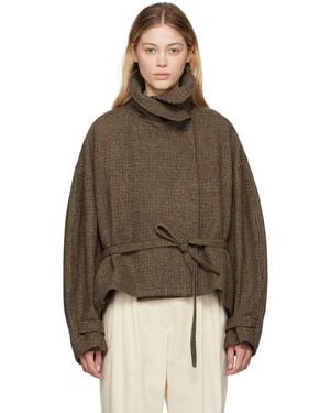 LE17SEPTEMBRE Houndstooth Jacket - Brown